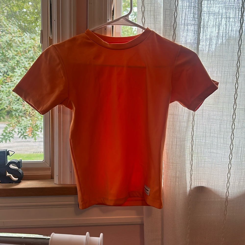 Orange tight fit top